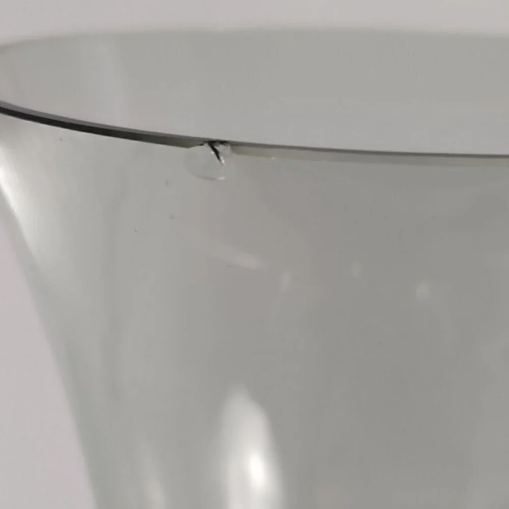 Vintage Floral Cut Glass Footed Clear Decorative Flared Bud Vase